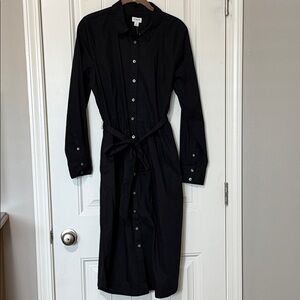 J. Crew Black Long Sleeve Dress